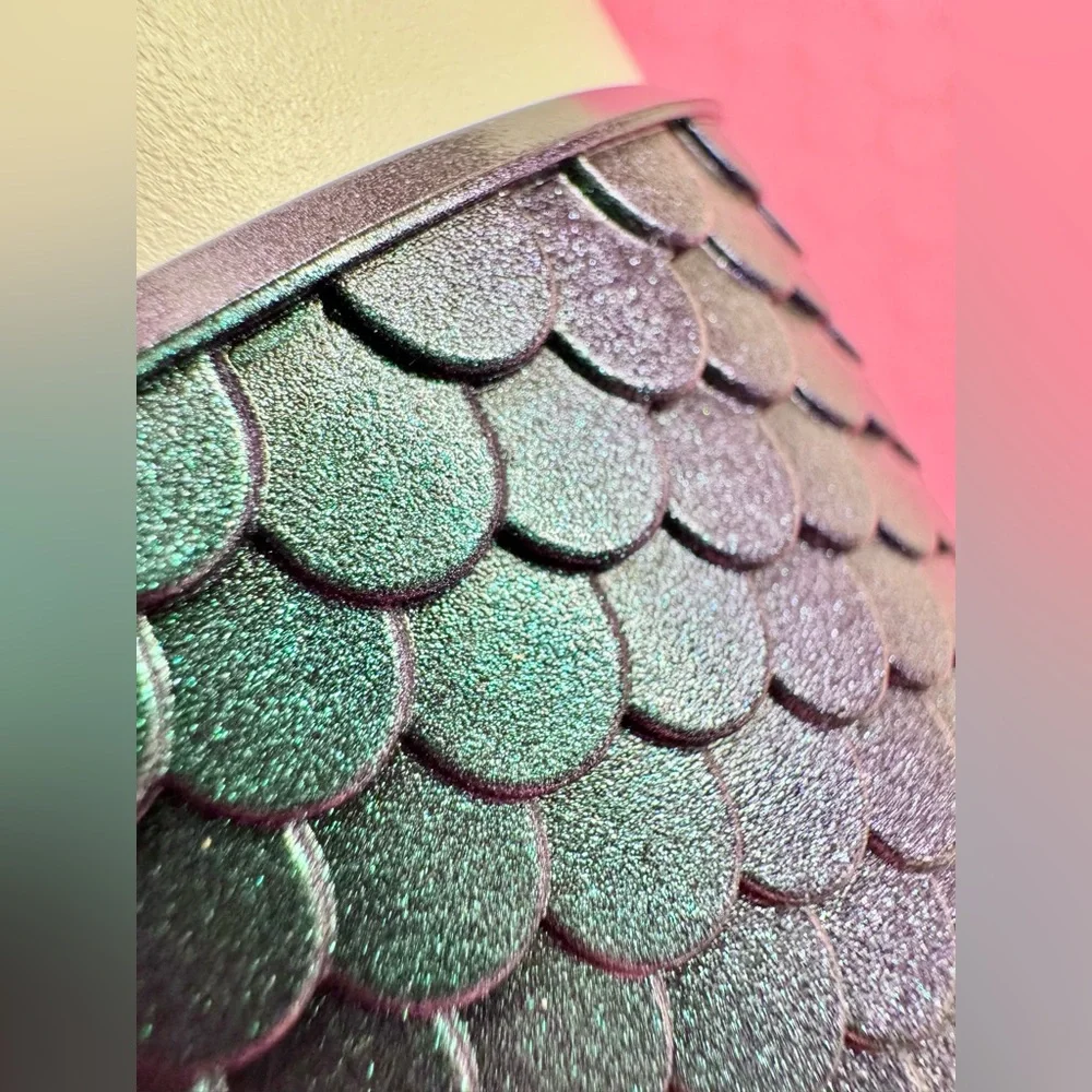 New Iridescent Purple & Green Mermaid Fish Scales Silicone Boot for Stanley Cup